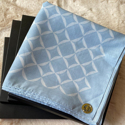 Stella Cotton Square in Carolina Blue