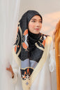 Azalea Satin Square & Shawl in Black