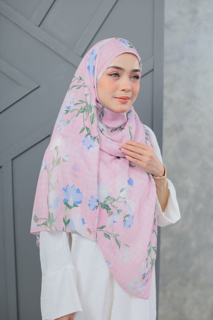 Fleur Cotton Shawl in Dreamy Pink