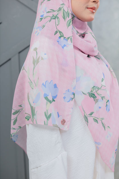 Fleur Cotton Shawl in Dreamy Pink